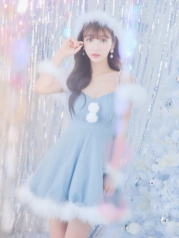 画像33: 【ノベルティ対象】【即日発送！】【S-Lサイズ/3カラー】フレアチュールサンタコスプレ[YMT]