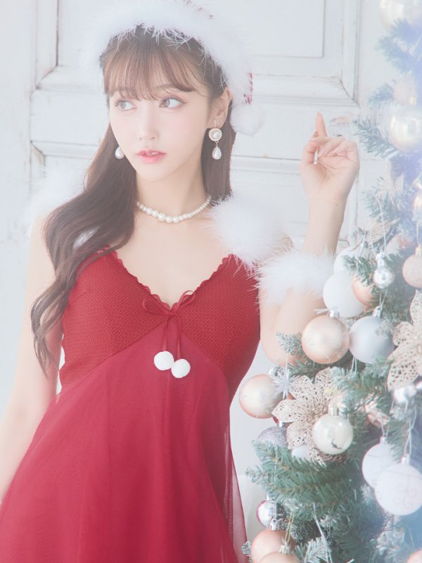 画像13: 【サンタセール！】【サンタコス 5点セット】【S-Lサイズ/1カラー】ベビードールサンタコスプレ[YMT]