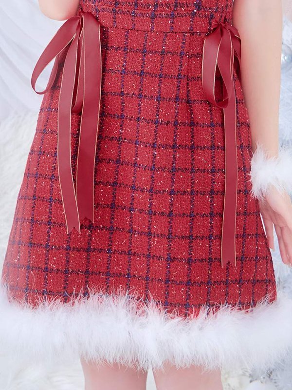 画像17: 【サンタセール！】【サンタコス 4点セット】【S-Lサイズ/2カラー】サイドリボンツイードサンタコスプレ[OF04]