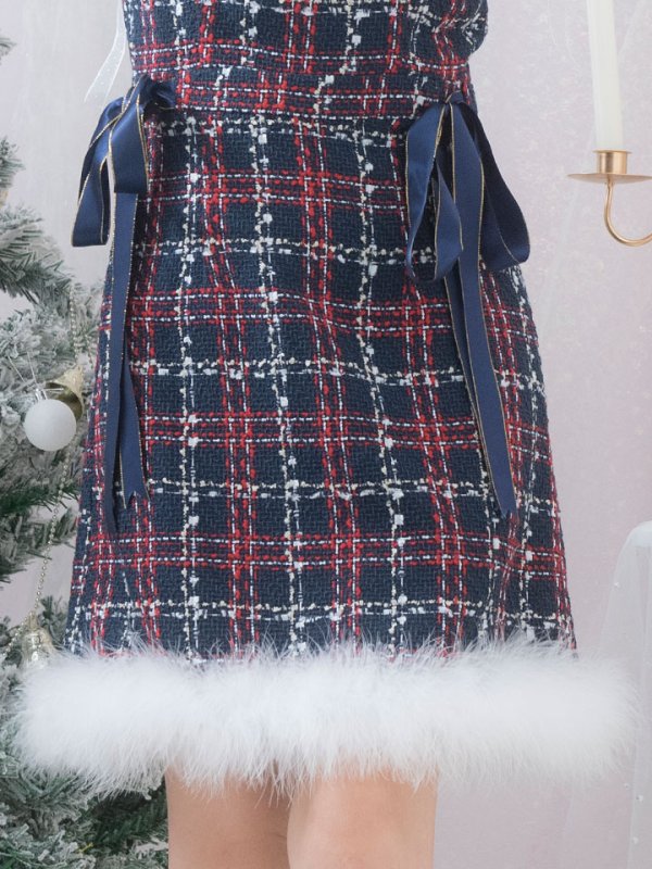 画像15: 【サンタセール！】【サンタコス 4点セット】【S-Lサイズ/2カラー】サイドリボンツイードサンタコスプレ[YMT]