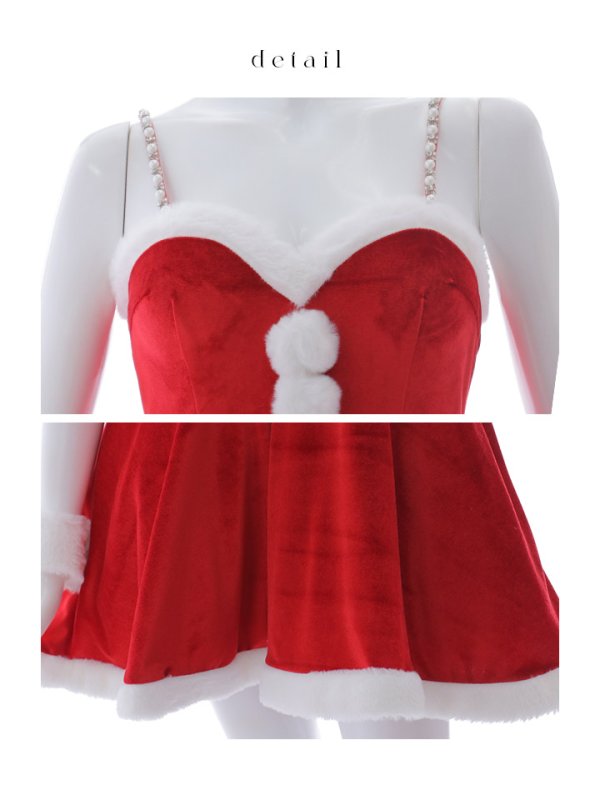 画像30: 【即日発送！】【サンタコス 4点セット】【S-Lサイズ/2カラー】ポンチョ付きフレアサンタコスプレ[OF04]