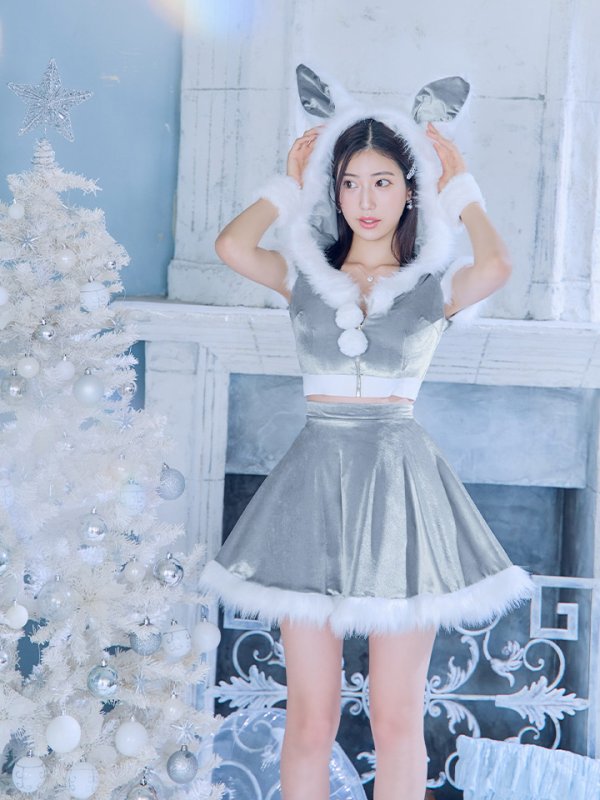 画像18: 【即日発送】【サンタコス 5点セット】【XS-XLサイズ/4カラー】セットアップバニーフレアサンタ[YMT]