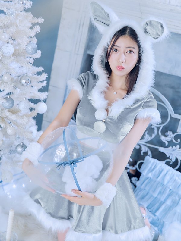 画像31: 【即日発送】【サンタコス 5点セット】【XS-XLサイズ/4カラー】セットアップバニーフレアサンタ[YMT]