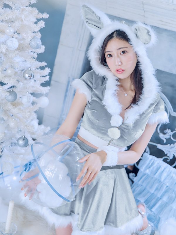 画像6: 【即日発送】【サンタコス 5点セット】【XS-XLサイズ/4カラー】セットアップバニーフレアサンタ[YMT]