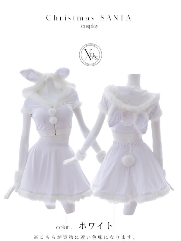 画像34: 【即日発送】【サンタコス 5点セット】【XS-XLサイズ/4カラー】セットアップバニーフレアサンタ[YMT]