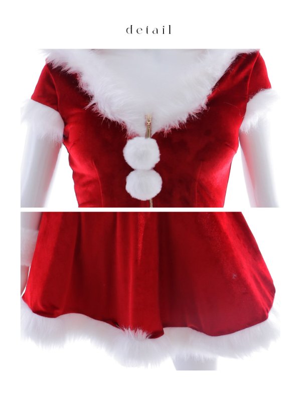 画像39: 【即日発送】【サンタコス 5点セット】【XS-XLサイズ/4カラー】セットアップバニーフレアサンタ[YMT]