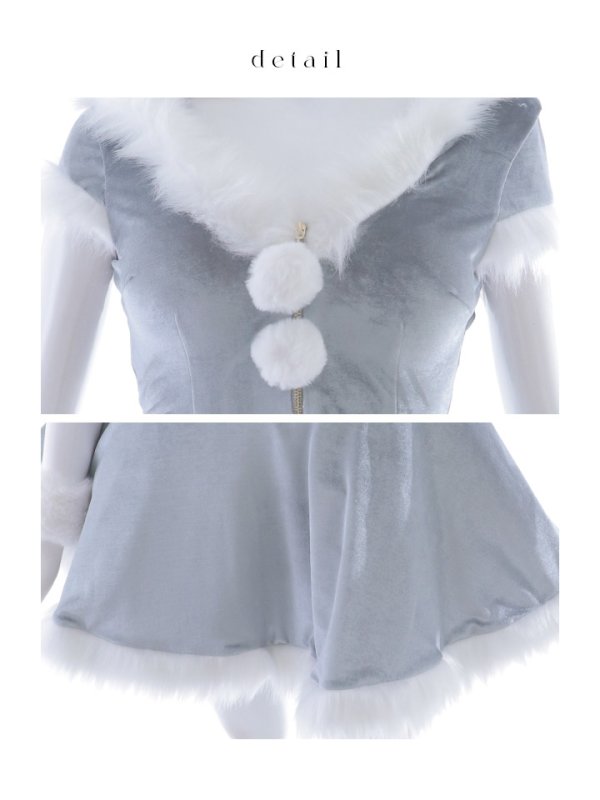 画像47: 【即日発送】【サンタコス 5点セット】【XS-XLサイズ/4カラー】セットアップバニーフレアサンタ[YMT]