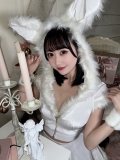 【即日発送】【サンタコス 5点セット】【XS-XLサイズ/4カラー】セットアップバニーフレアサンタ[YMT]