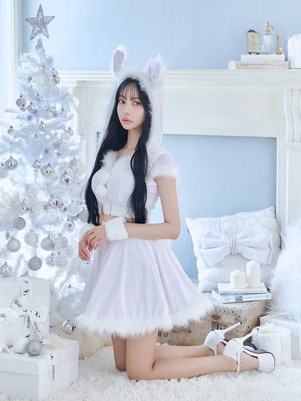 画像14: 【即日発送】【サンタコス 5点セット】【XS-XLサイズ/4カラー】セットアップバニーフレアサンタ[OF03]