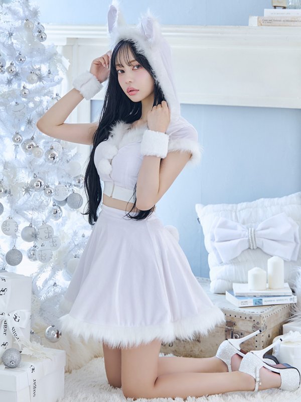 画像27: 【即日発送】【サンタコス 5点セット】【XS-XLサイズ/4カラー】セットアップバニーフレアサンタ[YMT]