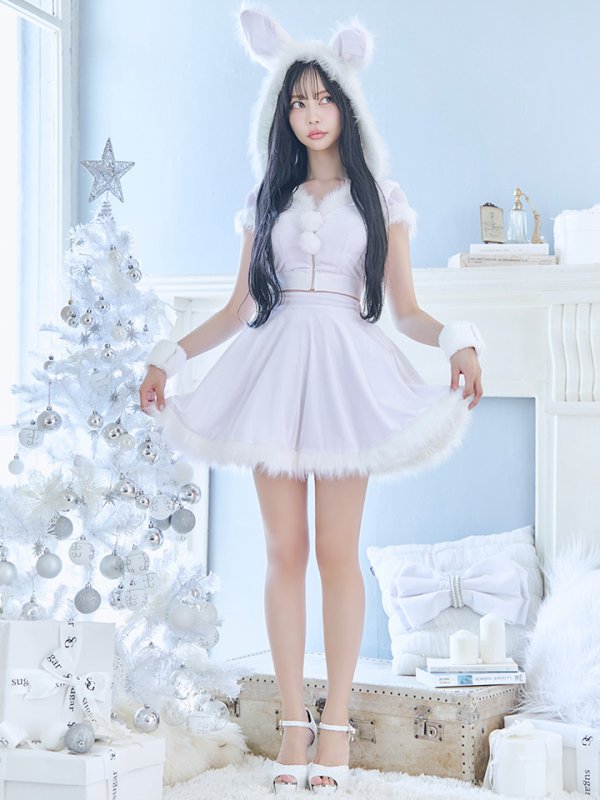 画像7: 【即日発送】【サンタコス 5点セット】【XS-XLサイズ/4カラー】セットアップバニーフレアサンタ[OF03]