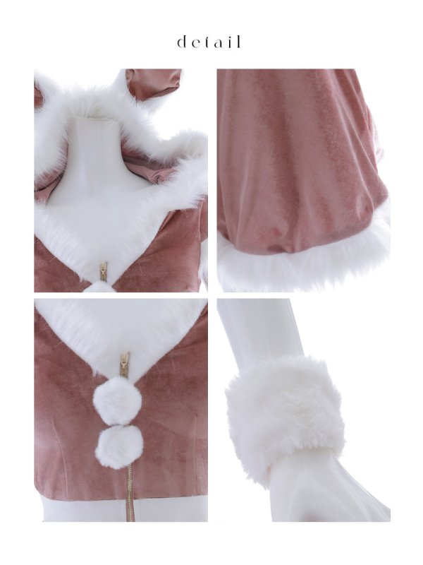 画像45: 【即日発送】【サンタコス 5点セット】【XS-XLサイズ/4カラー】セットアップバニーフレアサンタ[YMT]