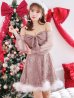 画像6: 【即日発送！】【サンタコス 3点セット】【XS-Lサイズ/2カラー】フロントビッグリボンオフショル袖付きフレアサンタ[YMT]