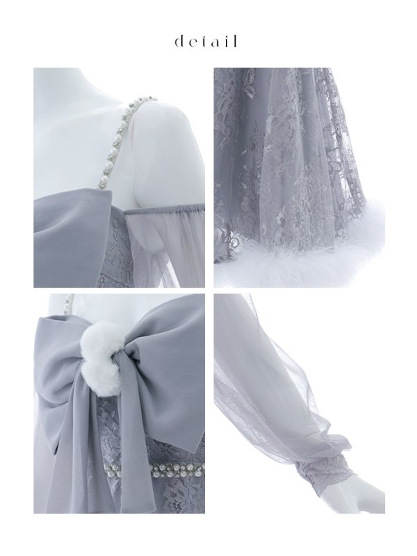 画像42: 【ノベルティ対象】【即日発送！】【サンタコス 3点セット】【XS-Lサイズ/2カラー】フロントビッグリボンオフショル袖付きフレアサンタ[YMT]