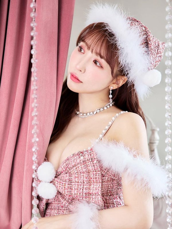 画像33: 【即日発送！】【サンタコス 5点セット】【XS-XLサイズ/2カラー】フロントリボンセットアップツイードサンタ[OF04]