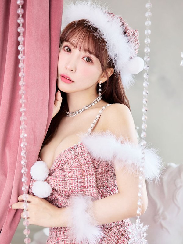 画像19: 【即日発送！】【サンタコス 5点セット】【XS-XLサイズ/2カラー】フロントリボンセットアップツイードサンタ[OF04]