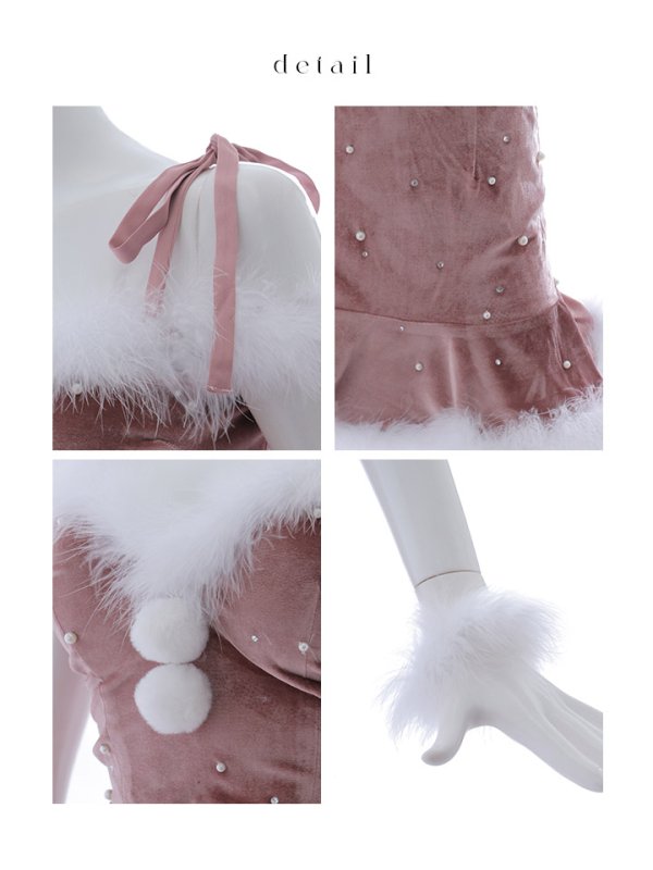 画像40: 【ノベルティ対象】【即日発送！】【サンタコス 5点セット】【XS-XLサイズ/3カラー】セットアップフレアミニサンタ[YMT]