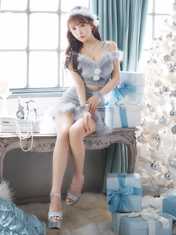 画像3: 【ノベルティ対象】【即日発送！】【サンタコス 5点セット】【XS-XLサイズ/3カラー】セットアップフレアミニサンタ[YMT]