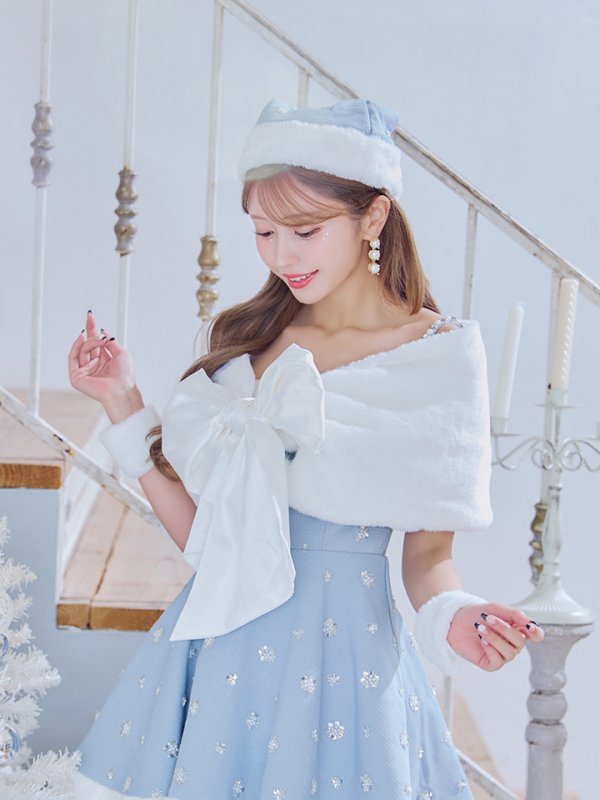 画像24: 【ノベルティ対象】【即日発送！】【サンタコス 5点セット】【XS-XLサイズ/3カラー】ケープ付きフレアサンタコスプレ[YMT]