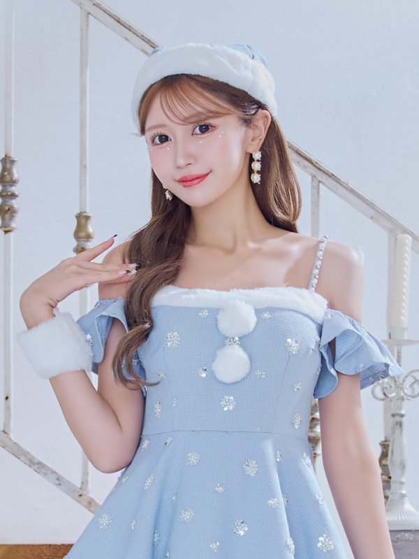 画像19: 【ノベルティ対象】【即日発送！】【サンタコス 5点セット】【XS-XLサイズ/3カラー】ケープ付きフレアサンタコスプレ[YMT]