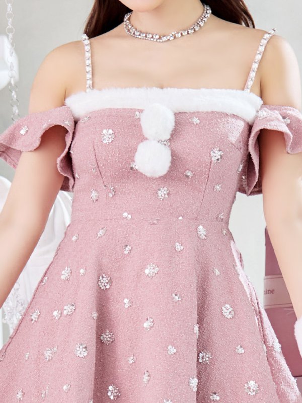 画像16: 【ノベルティ対象】【即日発送！】【サンタコス 5点セット】【XS-XLサイズ/3カラー】ケープ付きフレアサンタコスプレ[YMT]