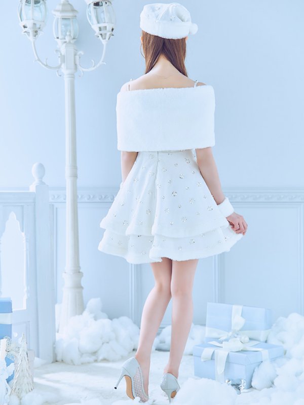 画像7: 【ノベルティ対象】【即日発送！】【サンタコス 5点セット】【XS-XLサイズ/3カラー】ケープ付きフレアサンタコスプレ[YMT]