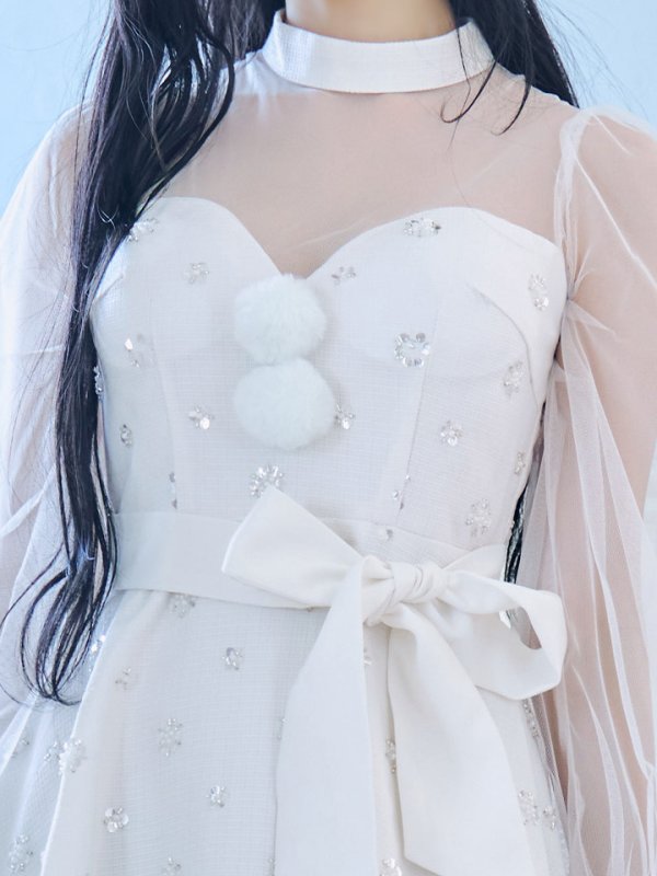 画像16: 【即日発送！】【サンタコス 4点セット】【XS-XLサイズ/2カラー】チュールロングスリーブハイネックサンタ[OF04]