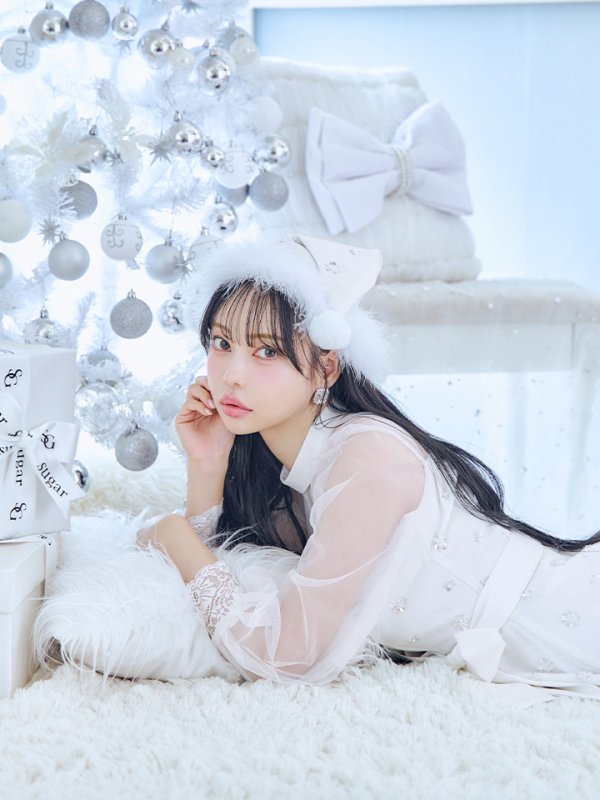 画像15: 【ノベルティ対象】【即日発送！】【サンタコス 4点セット】【XS-XLサイズ/1カラー】チュールロングスリーブハイネックサンタ[YMT]