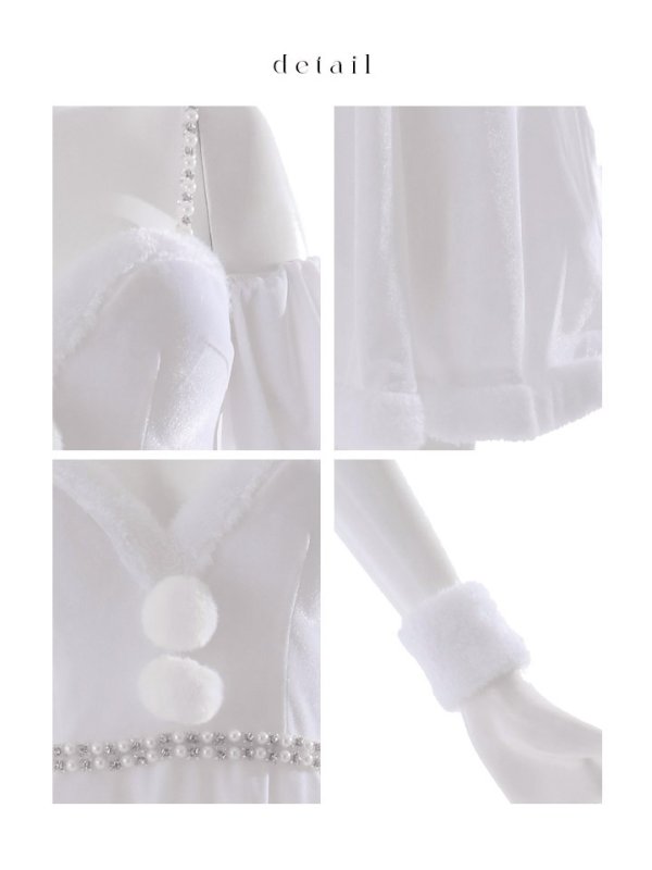 画像19: 【即日発送！】【サンタコス 4点セット】【XS-XLサイズ/1カラー】雪だるまオフショルフレアスカートコスプレ[OF04]