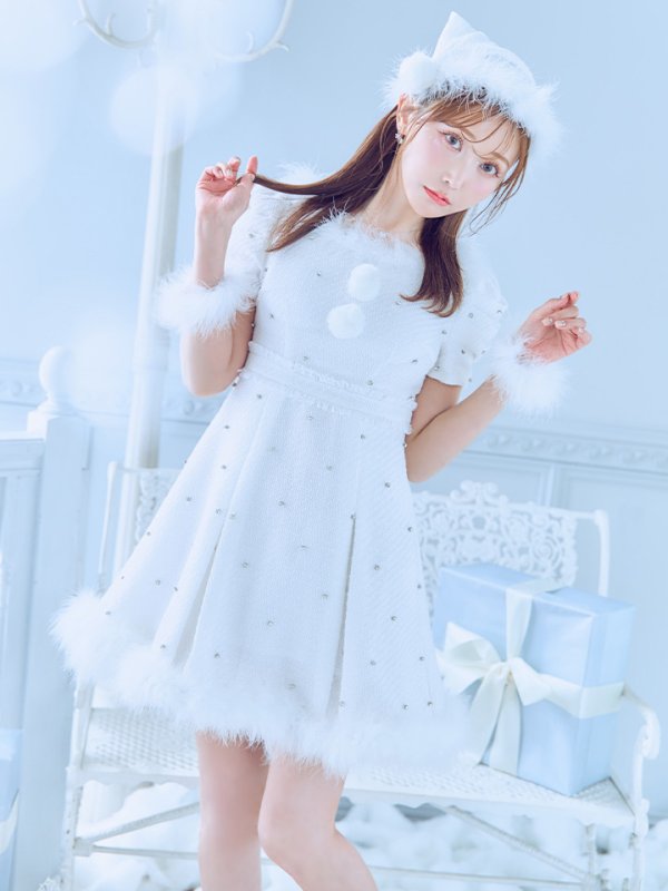 画像27: 【ノベルティ対象】【即日発送！】【サンタコス 4点セット】【XS-XLサイズ/3カラー】ツイードビジュープリーツスカートサンタコスプレ[YMT]