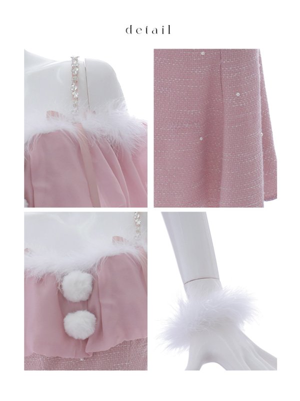 画像20: 【サンタセール！】【サンタコス4点セット】【S-Lサイズ/1カラー】オーガンジーオフショルダーサンタコスプレ[YMT]