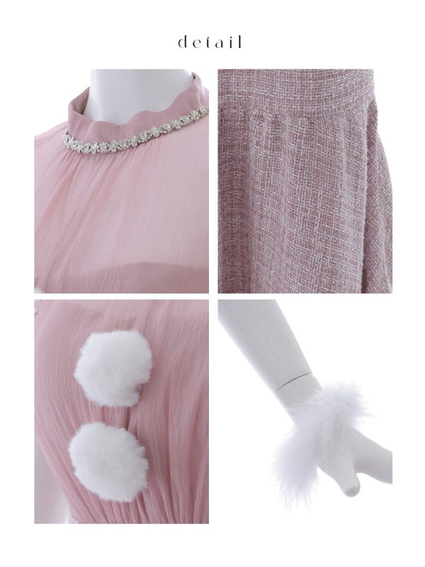 画像22: 【サンタセール！】【サンタコス 4点セット】【S-Lサイズ/1カラー】シースルーツイードサンタコスプレ[YMT]