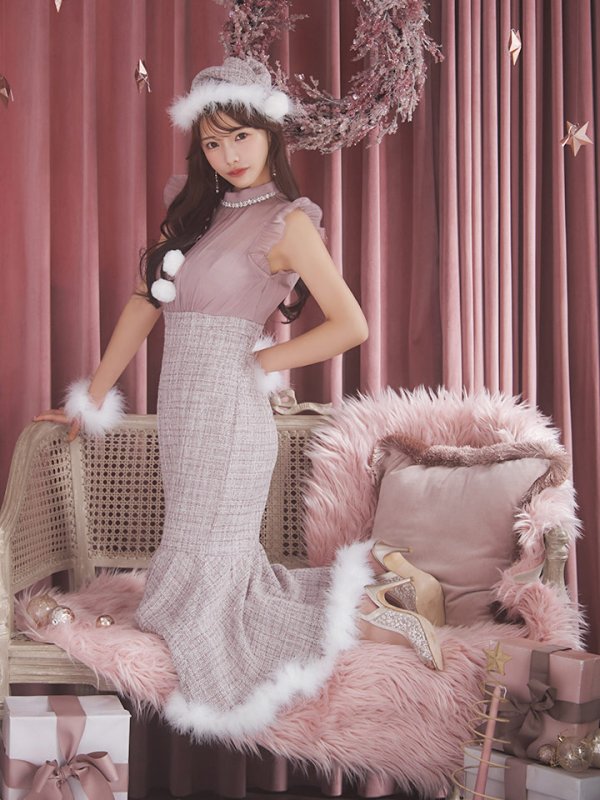 画像19: 【サンタセール！】【サンタコス 4点セット】【S-Lサイズ/1カラー】シースルーツイードサンタコスプレ[YMT]