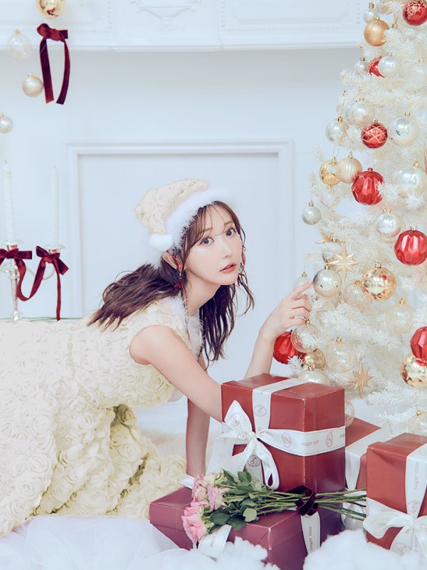 画像21: 【ノベルティ対象】【即日発送！】【サンタコス 4点セット】【S-Mサイズ/2カラー】立体ローズショートインスカートサンタコスプレ[YMT]