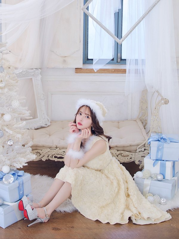 画像14: 【ノベルティ対象】【即日発送！】【サンタコス 4点セット】【S-Mサイズ/2カラー】立体ローズショートインスカートサンタコスプレ[YMT]