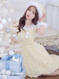 【即日発送！】【サンタコス 4点セット】【S-Mサイズ/2カラー】立体ローズショートインスカートサンタコスプレ[YMT]