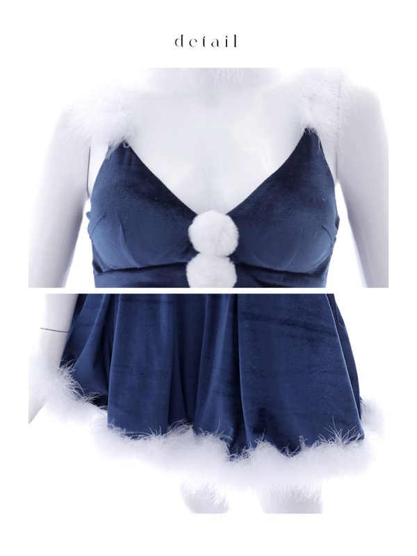 画像43: 【即日発送！】【サンタコス 6点セット】【S-Mサイズ/2カラー】シンプルベロアフレアセットアップサンタ[OF04]