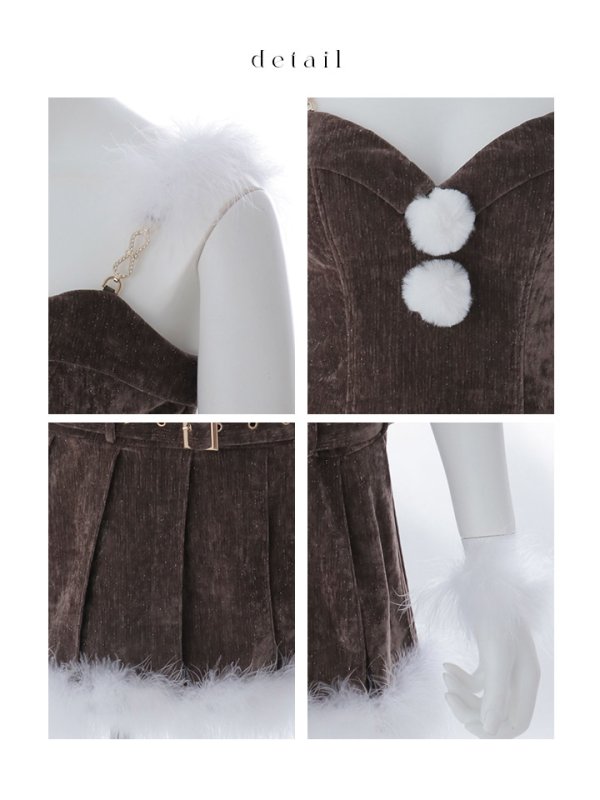 画像30: 【即日発送】【サンタ】クラシカルベルト付きサンタコスプレ【コスプレ6点セット】【XS-Lサイズ/3カラー】[OF03]