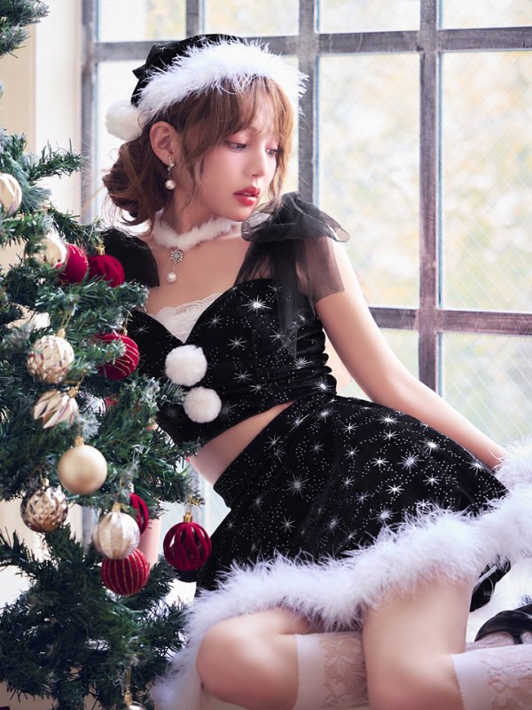 ブラック　モデル：吉木千沙都（ちぃぽぽ）身長：158cm　着用サイズ：Sサイズ