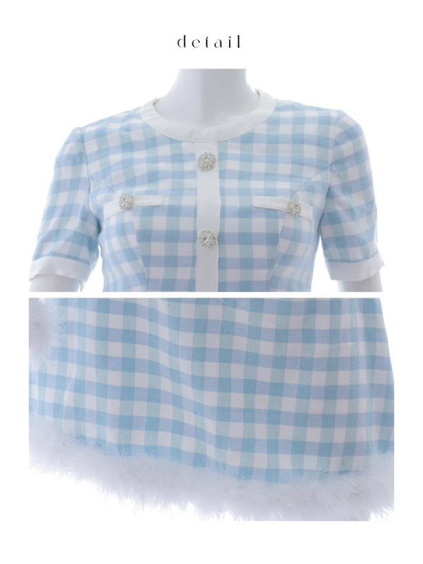 画像25: 【即日発送！】【サンタコス 4点セット】【S-Mサイズ/1カラー】ギンガムチェックフレアサンタコスプレ[YMT]