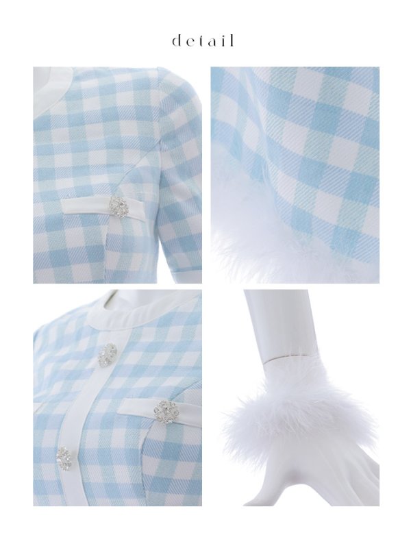 画像26: 【即日発送！】【サンタコス 4点セット】【S-Mサイズ/1カラー】ギンガムチェックフレアサンタコスプレ[YMT]