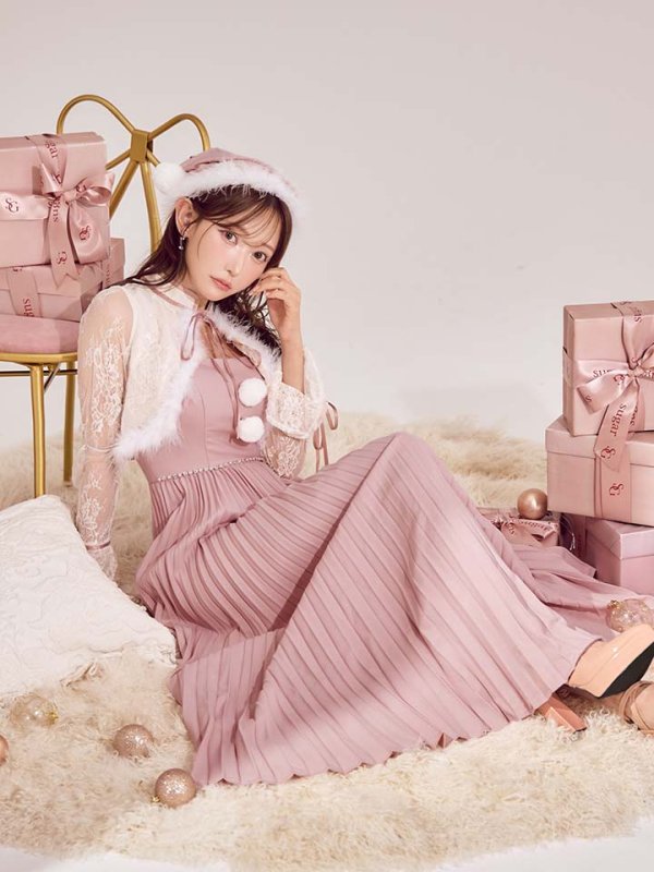 画像13: 【ノベルティ対象】【即日発送！】【サンタコス 4点セット】【S-Lサイズ/1カラー】ボレロ付きワンピースサンタ[OF01]