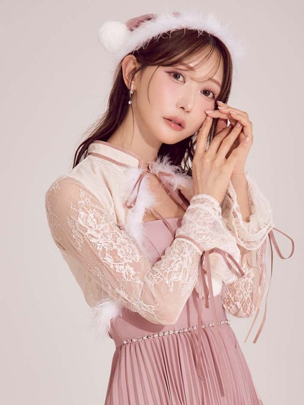 画像15: 【ノベルティ対象】【即日発送！】【サンタコス 4点セット】【S-Lサイズ/1カラー】ボレロ付きワンピースサンタ[OF01]