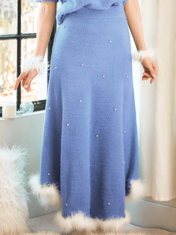 画像25: 【サンタセール！】【サンタコス 5点セット】【S-Lサイズ/2カラー】ビジューニットワンピースサンタコスプレ[OF01]