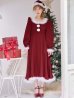 画像7: 【ノベルティ対象】【即日発送】【サンタコス 4点セット】【S-Lサイズ/2カラー】バックリボンフレアワンピースサンタコスプレ[OF01] (7)
