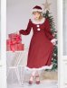 画像16: 【ノベルティ対象】【即日発送】【サンタコス 4点セット】【S-Lサイズ/2カラー】バックリボンフレアワンピースサンタコスプレ[OF01] (16)