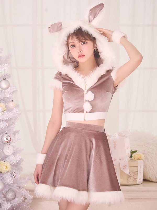 画像9: 【即日発送】【サンタコス 5点セット】【XS-XLサイズ/4カラー】セットアップバニーフレアサンタ[OF04]