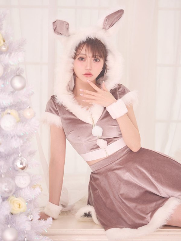 画像11: 【即日発送】【サンタコス 5点セット】【XS-XLサイズ/4カラー】セットアップバニーフレアサンタ[OF04]