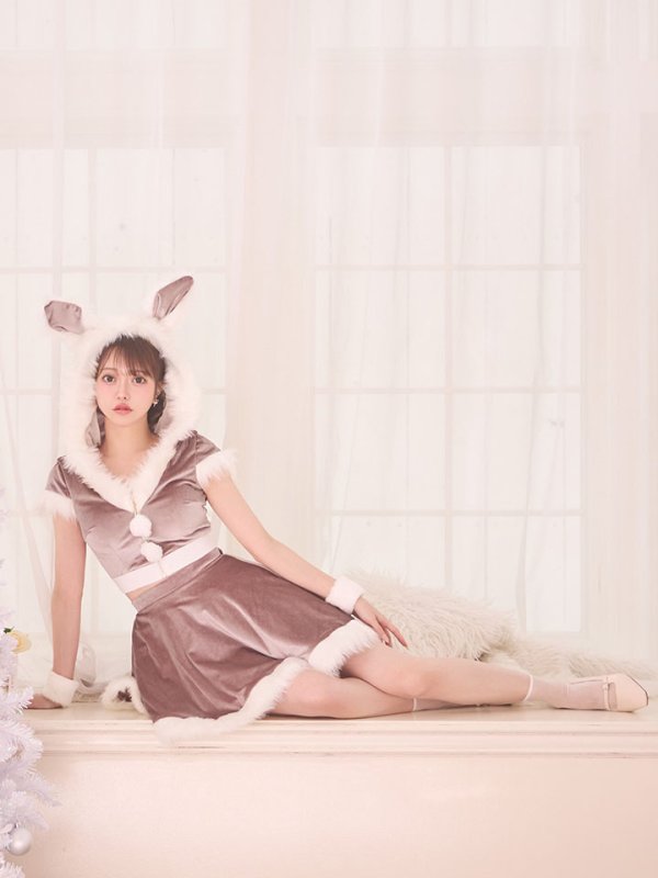 画像26: 【即日発送】【サンタコス 5点セット】【XS-XLサイズ/4カラー】セットアップバニーフレアサンタ[OF04]