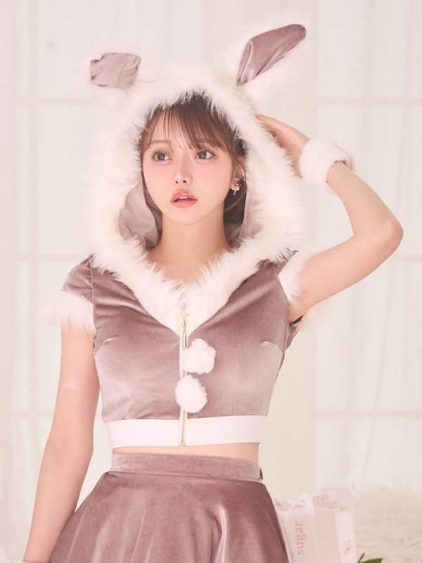 画像27: 【即日発送】【サンタコス 5点セット】【XS-XLサイズ/4カラー】セットアップバニーフレアサンタ[OF04]